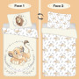 Housse de couette bebe Simba Le roi Lion 100x135 cm avec taie d'oreiller 40x60 cm | Linge/Parure de lit bébé idéal pour les lits