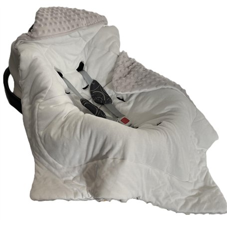 Sourire d'eveil couverture cosy bébé enveloppante nid d'ange 90x120 multifonction toutes saisons pour sièges auto avec capuche f