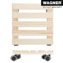 Wagner Support à roulettes pour Pot de Fleur PALETTI 29 x 29 x 8 cm I Roule Pot de Plant pour l'intérieur I Suport Roulant en Bo