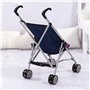 Bayer Design 30113AA Poussette Canne pour poupée, Roues Doubles, Ceinture de sécurité, Pliable, Bleu