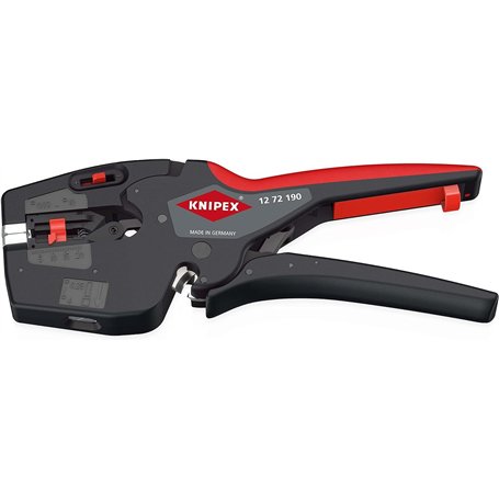 Knipex NexStrip Outil multifonction pour électriciens avec gaines en plastique antidérapantes 190 mm 12 72 190 SB