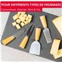 Westmark ensemble de Couteaux à Fromage - Set de 5 Pièces avec Porte-Couteaux en Bambou pour un Service Élégant de Différents Ty