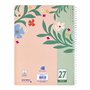 Oxford Cahier A4 ligné avec double marge, 160 pages, édition limitée, fleurs, 1 pièce, pas de choix de couleur possible