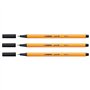 STABILO Lot de 3 Stylos feutre POINT 88 pointe fine 0