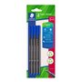 Staedtler - Triplus fineliner 334 - Blister 4 feutres triangulaires - Pointe superfine 0