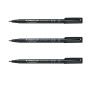 STAEDTLER Lot de 3 Marqueurs permanent "Lumocolor 318F" pointe fine noir