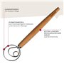 Fackelmann Fouet pour pâtes, focaccia et pâte - Fouet pour pâtes aérées - Fouet danois avec manche ergonomique en bois de hêtre 