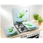 WENKO Protection plaques Cuisson Fond de hotte Jardin Fines Herbes | Couvre Plaque, Planche découper, Extension Plan Travail, Pr