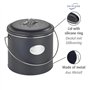 WENKO Poubelle de Compost Mod. Nero 6 L | Composteur de Cuisine avec Couvercle et filtres à Charbon | 3 filtres Inclus pour neut