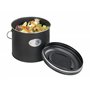 WENKO Poubelle de Compost Mod. Nero 6 L | Composteur de Cuisine avec Couvercle et filtres à Charbon | 3 filtres Inclus pour neut