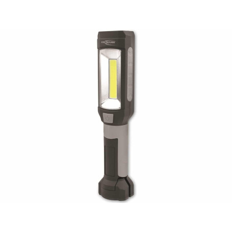 ANSMANN Lampe de travail à technologie LED COB (1 pce) – Lampe d'atelier en plastique robuste avec crochet de suspension et pied