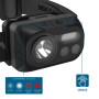 ANSMANN Lampe frontale LED réglable HD230BS (1 pce) – Lampe torche frontale avec 3 modes d'éclairage dont LED rouge – Lampe fron