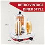 Salco Hot Dog Maker - Cuiseur vapeur de style rétro - 450 W - Avec contrôle thermique - Brochettes chauffantes pour 2 petits pai