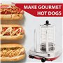 Salco Hot Dog Maker - Cuiseur vapeur de style rétro - 450 W - Avec contrôle thermique - Brochettes chauffantes pour 2 petits pai