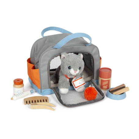 small foot Chat avec Sac et Set de Soin
