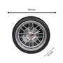 Out of the blue Objet Décoratif/Horloge Murale Rétroéclairée Inspirée d'une Roue de Voiture/Matière : Plastique Haute Résistance