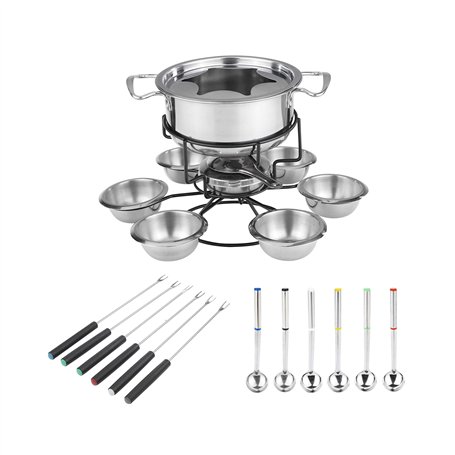 Haushalt International Service à fondue pour 6 personnes en acier inoxydable