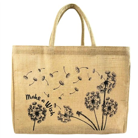 Domelo Panier de courses. Sac de shopping en jute. Grand sac de courses