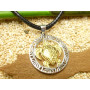 Pendentif en argent plaqué or avec motif « tortue maori » - Pendentif en argent sterling partiellement plaqué or - Symbole de pr