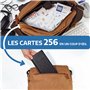 Praknu Porte Cartes de Visite pour 256 Cartes avec Intérieur Transparent - Rangement Carte de Visite à usage Professionnel ou Pe