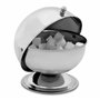 Relaxdays Sucrier Rond SWEETY avec Couvercle Boule à Sucre Bistro refermable 14 x 13 x 13 cm acier inoxydable Argenté