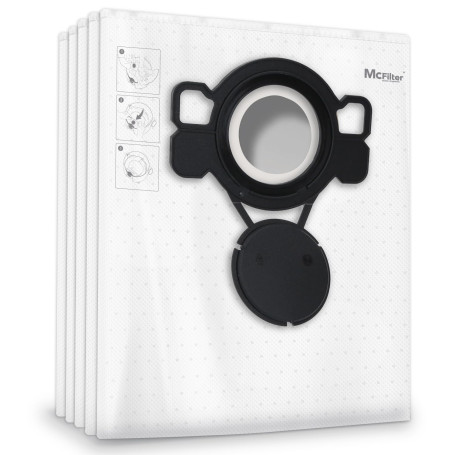 McFilter | 20x sacs d'aspirateur compatibles avec MAKITA VC2000L VC2010L VC2012L VC2511L VC2512L VC3011L VC3012L VC3511L | Sacs