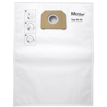 McFilter | 5 sacs d'aspirateur compatibles avec aspirateur Bosch GAS 35 L AFC