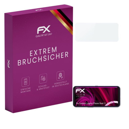 atFoliX Protection Écran Film de verre en plastique compatible avec Lenovo Legion Phone Duel 2 Verre film protecteur