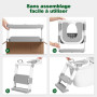 WOLTU Réducteur de Toilette pour Enfant avec Escabeau Pliable et Portable, Siège WC d'Apprentissage de la Propreté, Sans Montage