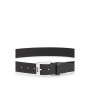 BOSS Hommes Jemio Sz40 Ceinture en cuir de buffle avec boucle logo et garniture argentée
