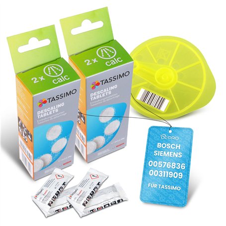 DL-pro Disque de nettoyage + 2 détartrants pour Bosch Siemens 576836 00576836 311909 00311909 Kit de nettoyage et de détartrage