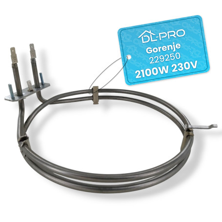 DL-pro Élément chauffant 2100 W 230 V pour Gorenje 229250 Chauffage à air chaud pour four