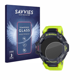 savvies Verre Trempé pour Casio G-Shock GBD-H2000 (3 Pièces) Vitre Protection Ecran
