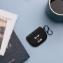 kwmobile Housse pour écouteurs Compatible avec Jabra Elite 8 Active Coque - Coque de Protection en Silicone - Blanc-Noir-Noir