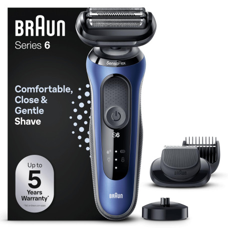 Braun Series 6 61-B4500cs Rasoir Électrique Pour Homme Avec Accessoire Tondeuse À Barbe EasyClick