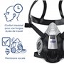 Dräger X-plore 3300 Masque de protection avec lunettes de protection X-pect 4200 et filtres A2 P3 | Demi-masque de peinture cont