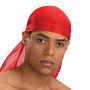 ATM PURECITY© Lot de 4 Bandana US Durag Noir + Blanc + Rouge + Bleu Electrique - Gangsta Rap Hip Hop West Coast - USA du Rag - A