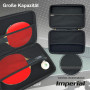 Imperial Hardcase Mallette de Tennis de Table | Argent | Aspect Carbone | Espace pour Deux Raquettes et Accessoires | Résistant
