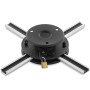 deleyCON Universel Projecteur de Plafond pour Projecteur Beamer +/-15° Inclinable - Pivotant à 360° - Jusqu'à 20Kg - Variable -