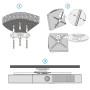 deleyCON Universel Projecteur de Plafond pour Projecteur Beamer +/-15° Inclinable - Pivotant à 360° - Jusqu'à 20Kg - Variable -