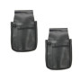 Lot de 2 sacs de serveur en cuir synthétique avec passant de chaîne Noir