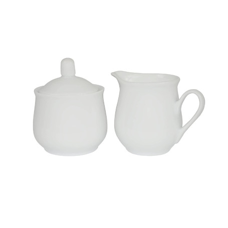 Provance Set de 3 pièces en porcelaine pour lait et sucre avec couvercle