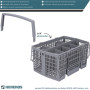 Kenekos - Panier à couverts pour lave-vaisselle compatible avec Siemens SZ73100 / 11018806, Bosch SMZ5100/00743503, Neff Z7863X0