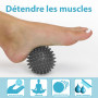 ALPIDEX Balle de massage set de 5 balles à picots lacrosse triggerpoint différents degrés de dureté pour le dos jambes pieds mai