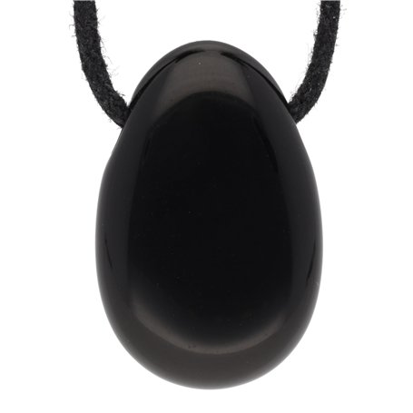 Lebensquelle Plus Pendentif en obsidienne noire
