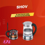 Shov Théière électrique en verre 1,7 l - Théière de 0,8 l