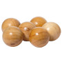noTrash2003 Lot de 6 boules de pétanque en bois massif avec cône de pétanque pour jeu de plein air pour le jardin ou la plage