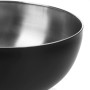 com-four® Les bols mélangeurs 2x en acier inoxydable et revêtement extérieur noir peuvent être utilisés comme saladier, coupe à