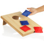 com-four® Jeu de Cornhole 5 pièces - Jeu de Lancer en Plein air pour Enfants et Adultes - Sac de Haricots