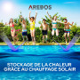 AREBOS Pool bâche/Couverture Solaire | Bâche Solaire carrée Ø 5,49x2,74m Noir | Bâche Solaire épaisseur 120 µm | Chauffage de Pi